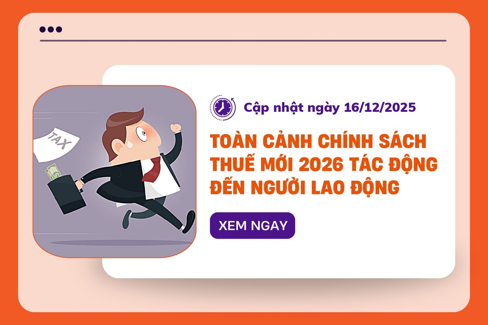 Toàn cảnh chính sách thuế mới năm 2026