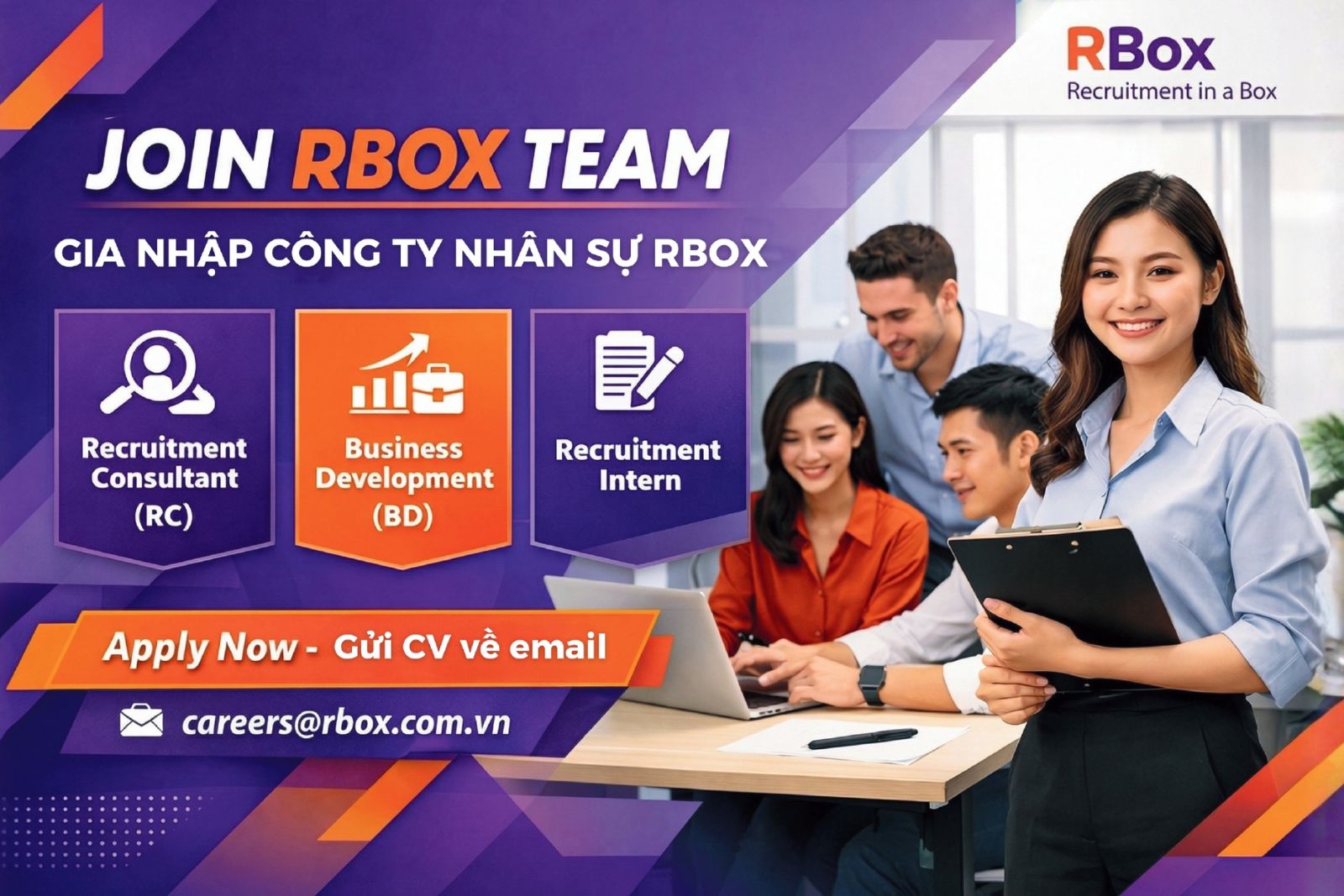 RBox Tuyển dụng nội bộ 2026 - RC, BD, Recruitment Intern